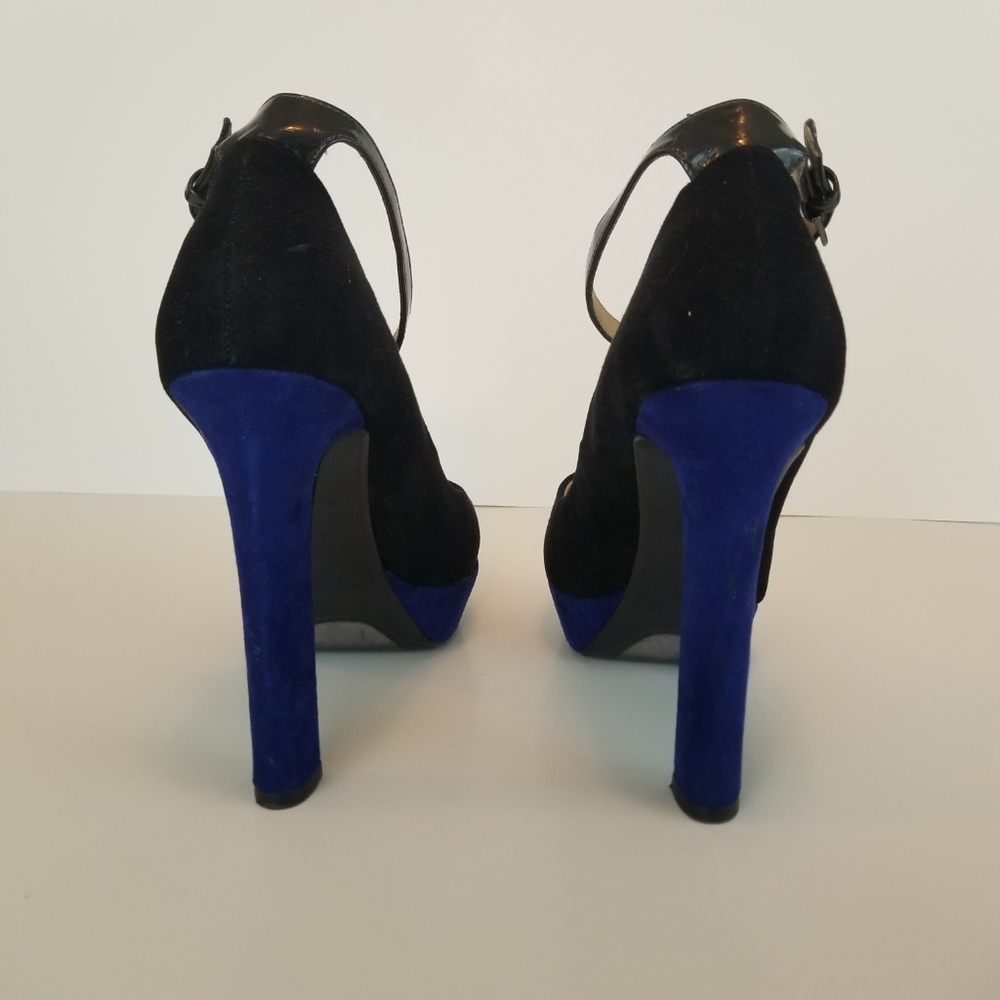 SOLD π« Zara Trafaluc Black&Blue Heels 8.5 - Picture 6 of 8